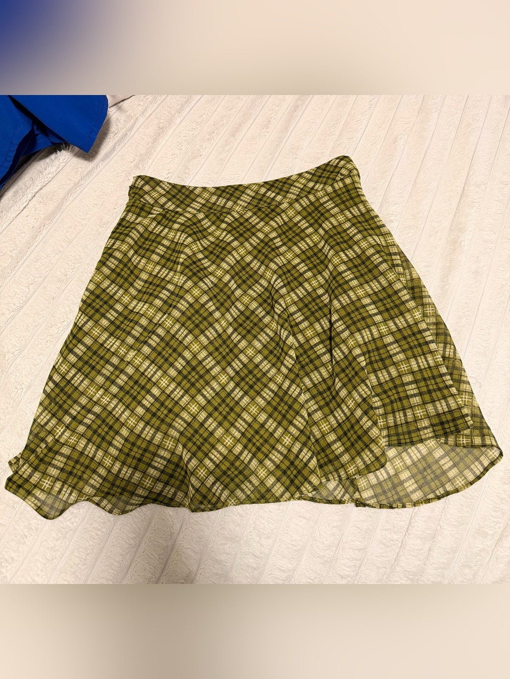 Urban Outfitters Olive Green Plaid Skater Skirt